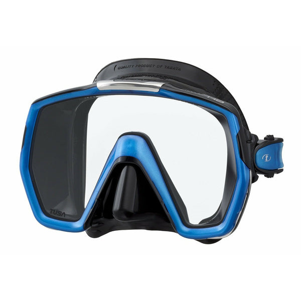 TUSA - Freedom Elite HD, Tauchmaske, extrem großes Sichtfeld für große Gesichter, Fishtail Blue