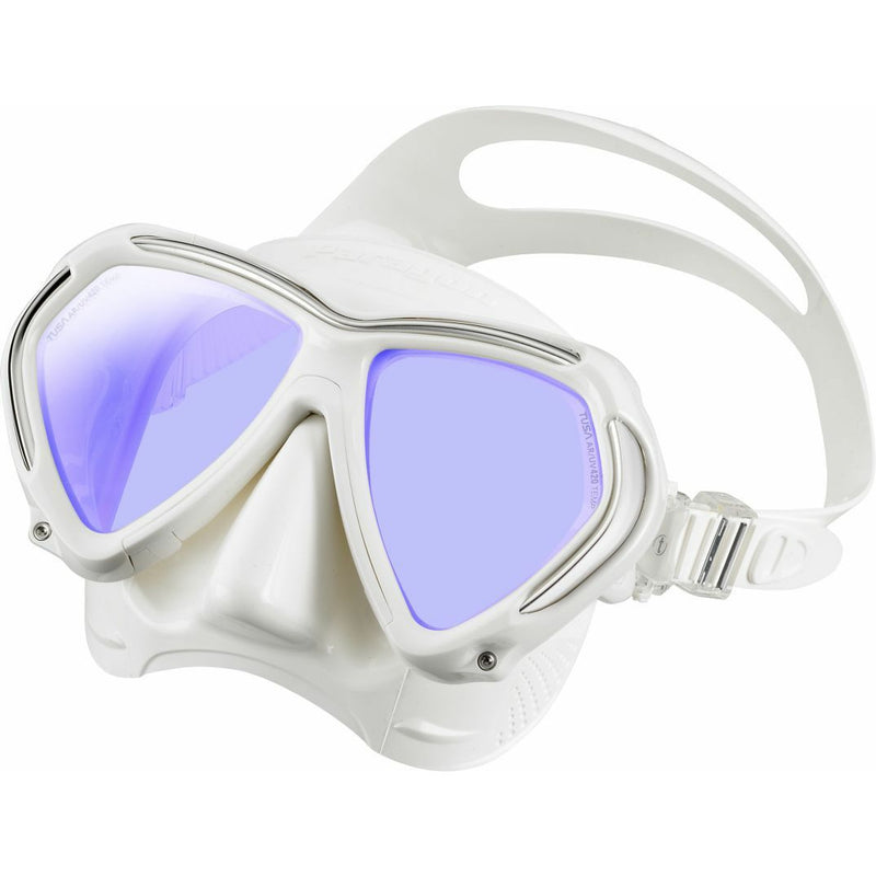 TUSA - Paragon Profi Tauchermaske, Zweiglasmaske, Weiß, auch für optische Gläser