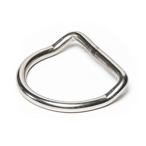 D Ring - 50mm breit aus Edelstahl, gekröpft