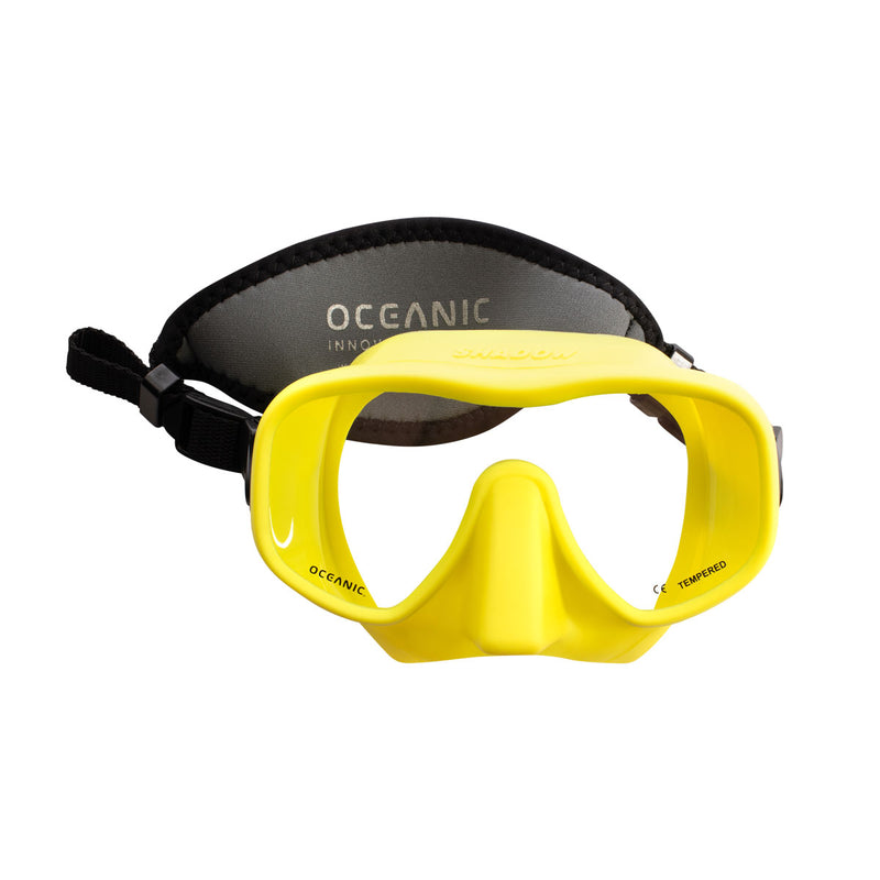 OCEANIC - SHADOW Maske, GELB, mit Neopren-Maskenband, hochwertig