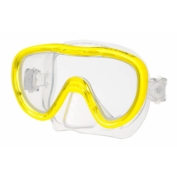 TUSA - KLEIO II Tauchermaske, Einglasmaske, Transparent/Gelb, für schmales Gesichter