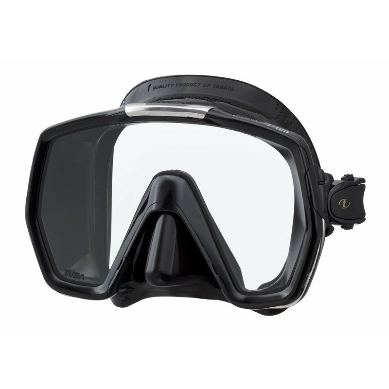 TUSA - Freedom Elite HD, Tauchmaske, extrem großes Sichtfeld für große Gesichter, Schwarz