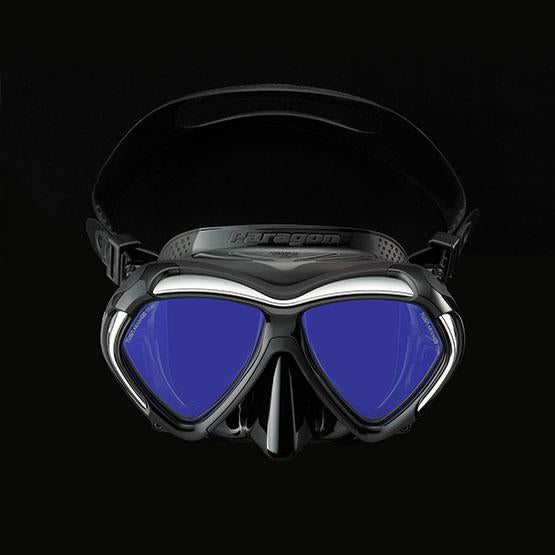 TUSA - Paragon Profi Tauchermaske, Zweiglasmaske, Weiß, auch für optische Gläser