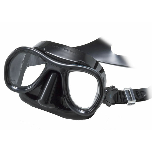TUSA - Panthes Tauchermaske, Apnoe, Freediving, Schwarz, niedriges Innenvolumen, für schmale Gesichter