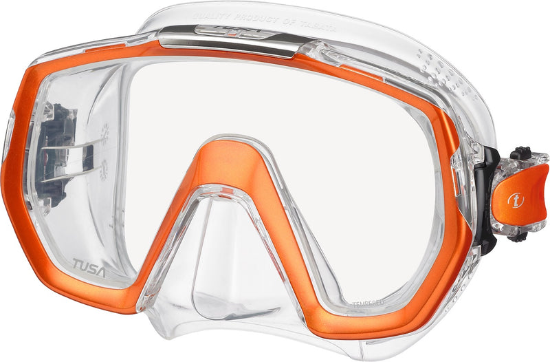 TUSA - FREEDOM ELITE - Einglasmaske mit großem Sichtfeld - Energy Orange / Transparent