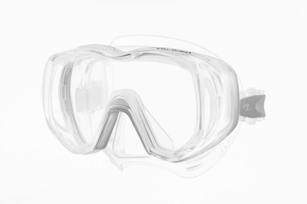 TUSA - TRI-QUEST Maske, extrem weites Sichtfeld, tolle Passform, Komplett Transparent