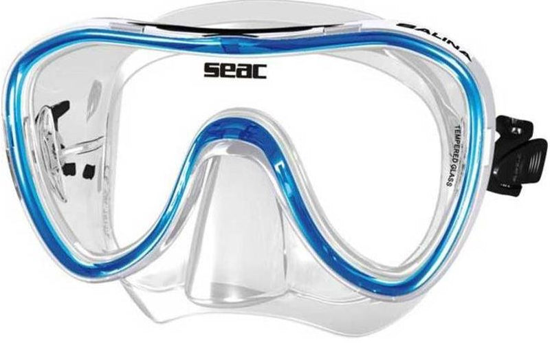 SEAC - SALINA günstige Einstiegsmaske, Einglas, Blau / Transparent